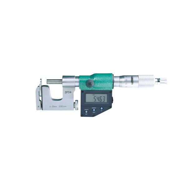 INSIZE 3562-25A Dijital Değiştirilebilir Uçlu Mikrometre 0-25 mm