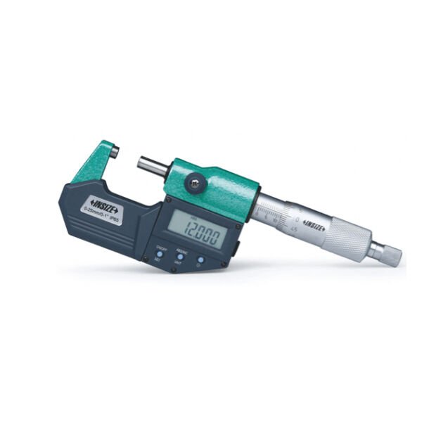 INSIZE 3101-25A Bilgi Çıkışlı Dijital Dış Çap Mikrometre 0-25 mm IP65 Su Geçirmez