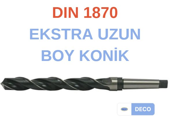 Deco DIN1870 Ekstra Uzun Boy Konik Matkap Ucu - 20X265X385 MM
