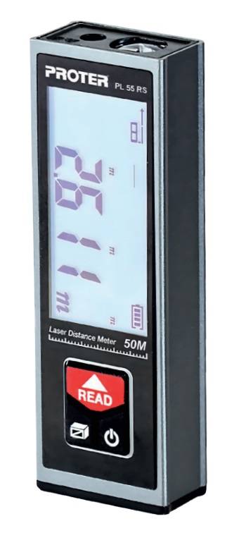 PROTER PL 55 RS    50 mt Lazer Metre  3.7 V 0.85 Ah Li-on Pil (Kırmızı Lazer Şarjlı)