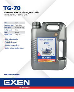 EXEN TG-70 - Mineral Pafta Diş Açma Yağı 5 Lt.