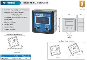 Dijital Su Terazisi 721 Serisi