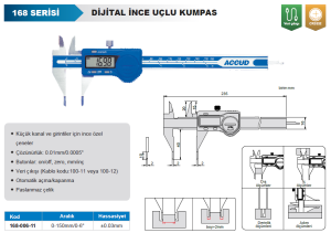 Dijital İnce Uçlu Kumpas 168 Serisi