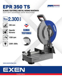 EXEN  EPR 350 TS - 355mm 2300W Elmas Testereli Metal Kesme Makinasİ