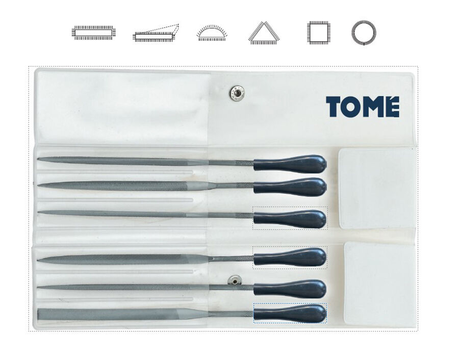 140mm TOME SAATÇİ EĞE TAKIMI SAPLI 6 PARÇA