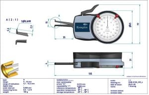 H105 Mekanik İç Çap Kanal Komparatörü 5-15 mm
