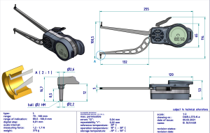 L370 Dijital İç Çap Kanal Komparatörü 70-100 mm