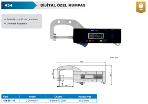 Dijital Kalınlık Kumpası 0-25mm