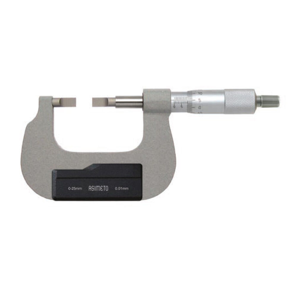 ASIMETO 0-25mmx0.004 BIÇAK AĞIZLI MEKANİK MİKROMETRE