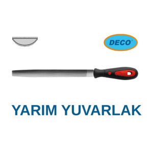 Deco Saplı Yarım Yuvarlak Eğe Kalın Diş - 150-6''