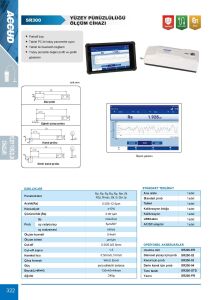 Yüzey Pürüzlülük Ölçüm Cihazı SR 300
