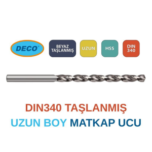 Deco DIN340 Uzun Taşlanmış Matkap Ucu - Q4