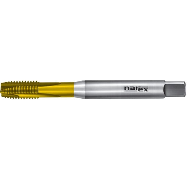 Narex M5x0.8 Tin Uç Bilemeli Düz Kanal Makina Kılavuzu DIN 371B 1500 Tin