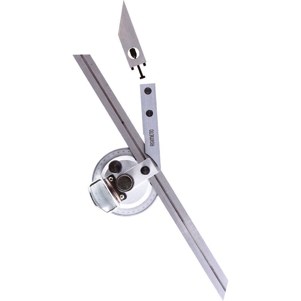 Asimeto 300mm Açı Ölçer 1-çubuk Büyüteçli AS-490068