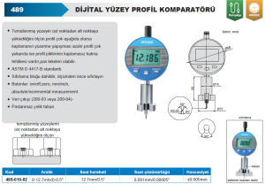 Dijital Yüzey Profil Komparatörü 489 Serisi 2