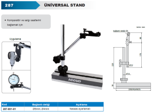 Üniversal Kızaklı Stand 225mm