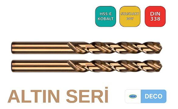 Deco Altın Seri Kobaltlı Matkap Ucu - Q13,1