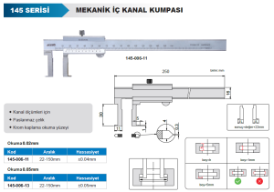 Mekanik İç Çap Kanal Kumpası 145 Serisi