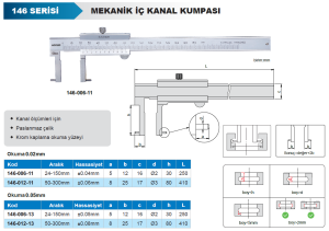 Mekanik İç Çap Kanal Kumpası-Pimli 146 Serisi