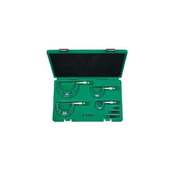 INSIZE 3203-1004A Mekanik Dış Çap Mikrometre Seti 4 Parça 0-100 mm