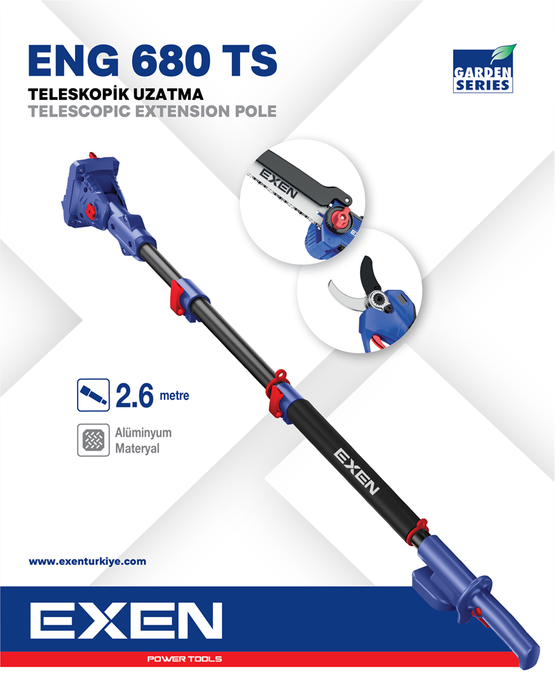 EXEN ENG 680 TS - 21V Teleskopik Uzatma max.2.6m