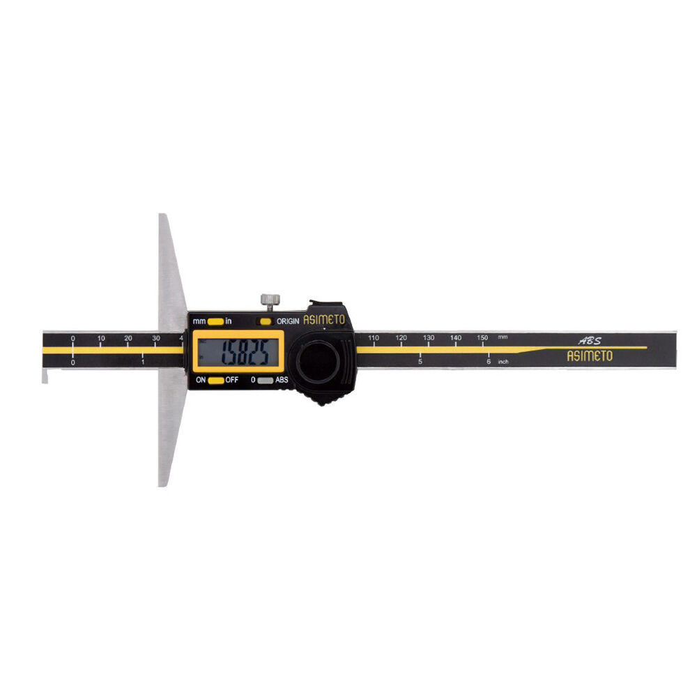 ASIMETO 0-150mmx0.01 TEK KANCA DİJİTAL DERİNLİK KUMPASI