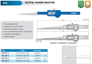 Dijital Konik Ölçüm Kumpası 963 Serisi