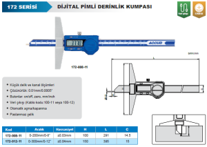 Dijital Pimli Derinlik Kumpası 172 Serisi