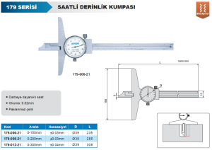 Saatli Derinlik Kumpası 179 Serisi
