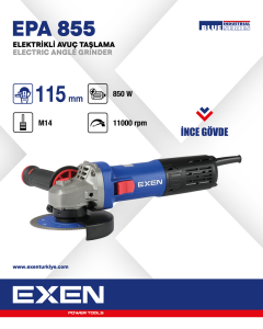 EXEN  EPA 855 - 115mm 850W Elektrikli Avuç Taşlama
