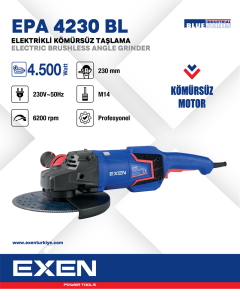 EXEN  EPA 4230 BL - 230mm 4500W Kömürsüz Elektrikli Taşlama