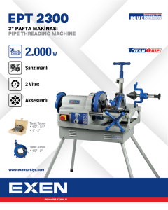 EXEN EPT 2300 1/2 - 3'' 2000W Tezgah Tipi Pafta Makinası