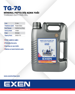 EXEN TG-70 - Mineral Pafta Diş Açma Yağı 5 Lt.