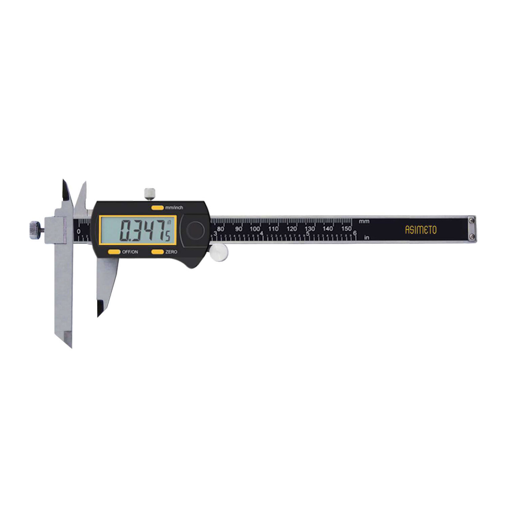 ASIMETO 0-150mmx0.01 AYARLANABİLİR ÇENELİ DİJİTAL KUMPAS