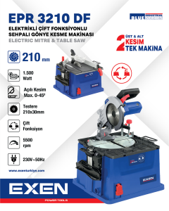 EXEN  EPR 3210 DF - 210mm Elektrikli Çift Fonksiyonlu Gönye Kesme Makinası