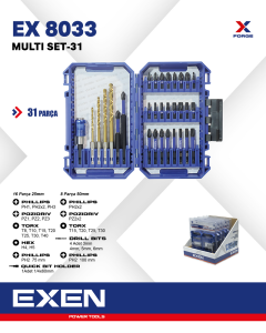 EXEN EX 8033 Multi Set-31 Parça Bits Uç Seti