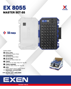 EXEN EX 8055 Master Set-55 Parça Bits Uç Seti