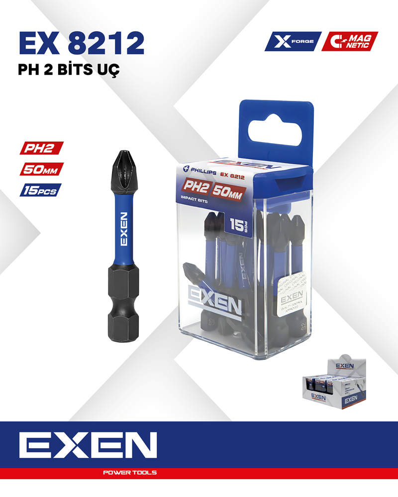EXEN EX 8212 PH2 50mm Bits Uç