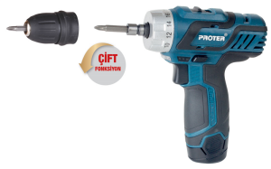 PROTER PST 222 Plus 12V 2.0Ah Li-ion Pil 2 Vts Şarjlı Tornavida