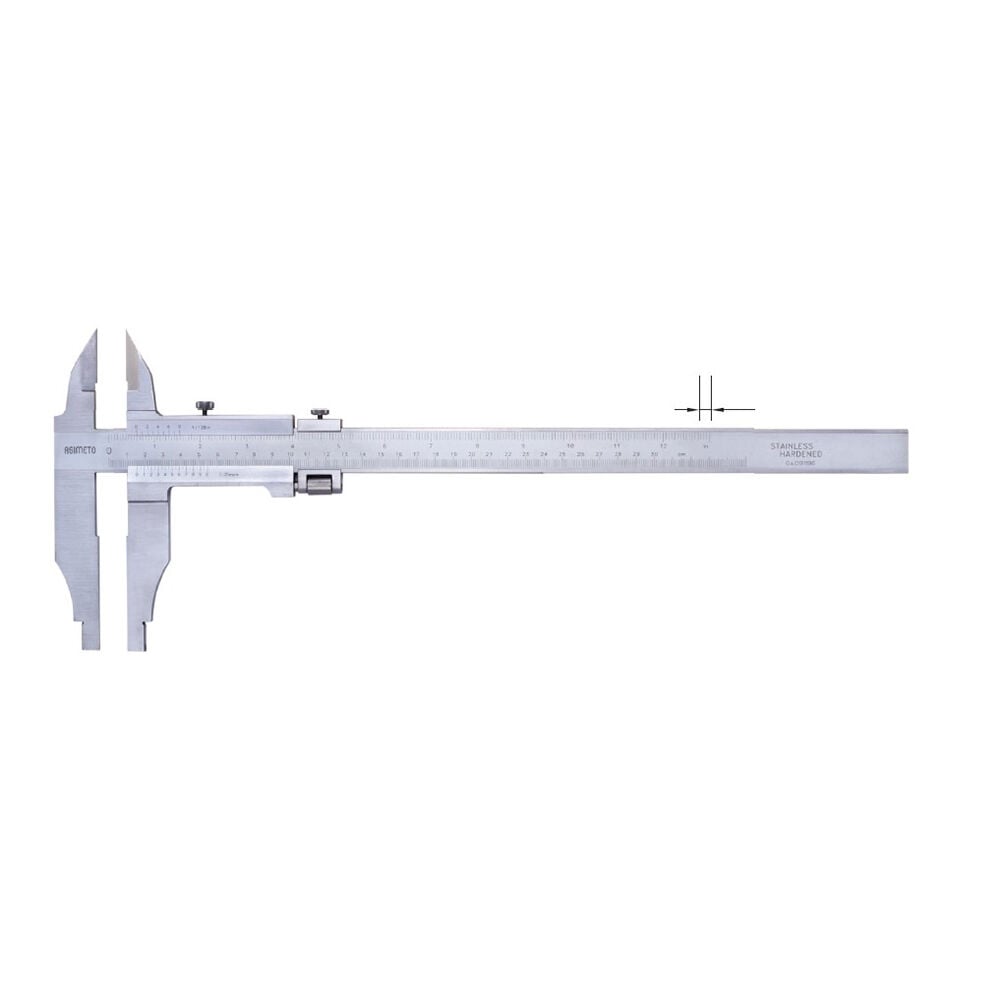 ASIMETO 0-300mmx0.05 ÇİFT ÇENE AĞIR İŞ MEKANİK KUMPAS