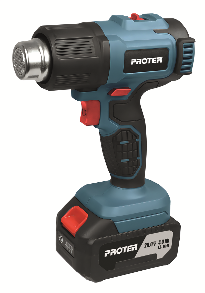 PROTER PST 934 HG  4.0Ah 20 V Li-ion 2 Kademe 350°/550° Isı Şarjlı Sıcak Hava Tab.