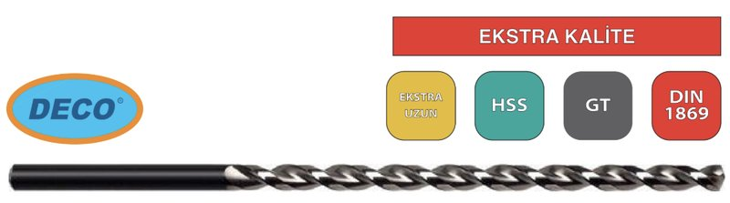 Deco GT Serisi DIN1869 Matkap Ucu - Q17,5X260X375
