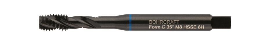 M12 Hsse Vap DIN376B İnox Helis Makine Klavuzu Bohrcraft