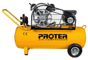 PROTER PR 103 YL 100 LT 3.0 HP 2 Kafa Kayış+Kasnaklı Hava Kompresör