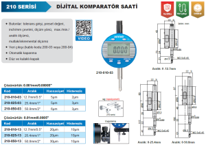 Dijital Komparatör Saati 210 Serisi
