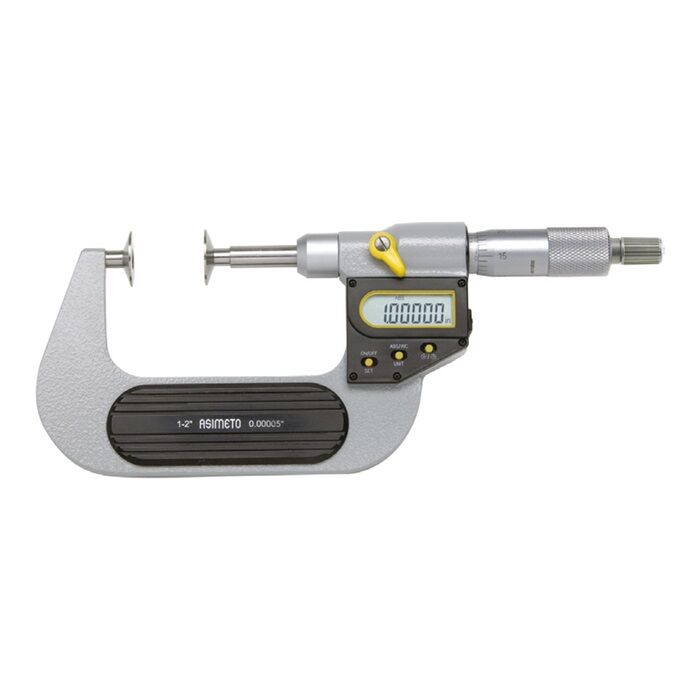 Asimeto 0-25mmx0.001mm Dijital Dişli Mikrometre AS-145010