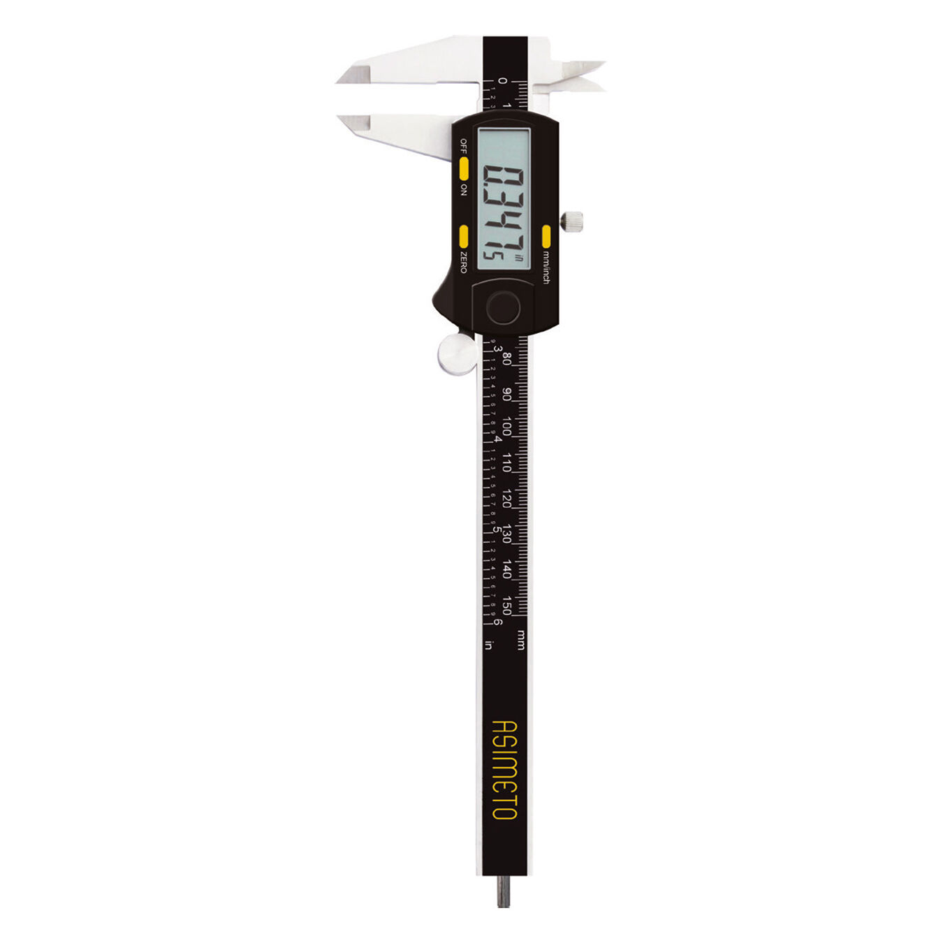 ASIMETO 0-150mmx0.01 YUVARLAK ÇUBUKLU DİJİTAL KUMPAS